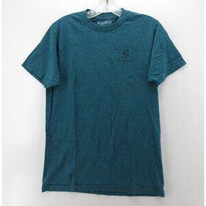 Whalebone Shirt Small Teal Pullover Spell Out Graphic Double Sided